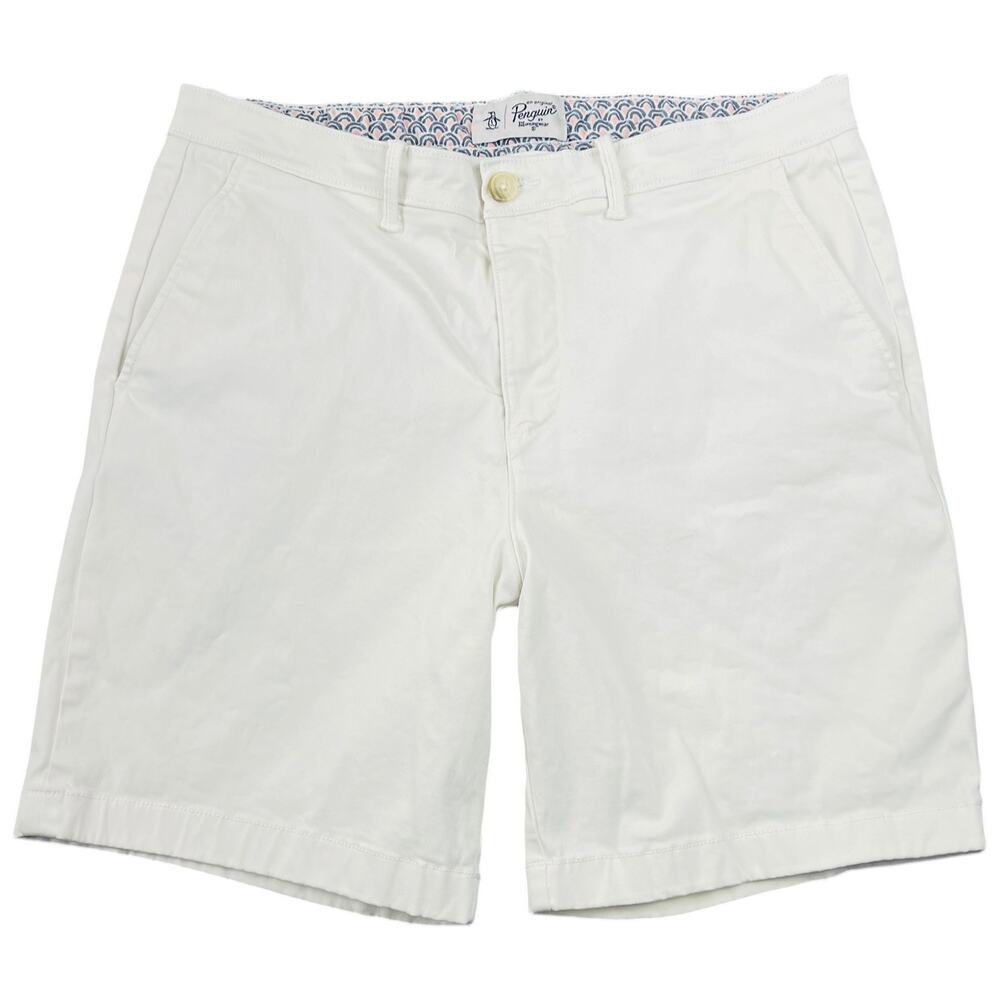 Original Penguin Munsingwear White Chino Shorts Classic Preppy Golf - 33